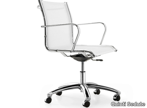 SEASON NET - Height-adjustable mesh office chair with armrests with 5-Spoke base _ Quinti Sedute