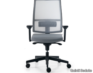 SUGAR NET - Height-adjustable mesh office chair with armrests with 5-Spoke base _ Quinti Sedute