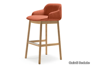 DEEP - Upholstered barstool with footrest _ Quinti Sedute