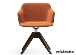 DEEP COVER - Swivel trestle-based chair with armrests _ Quinti Sedute