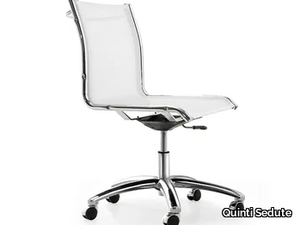 SEASON NET - Height-adjustable mesh office chair with castors with 5-Spoke base _ Quinti Sedute