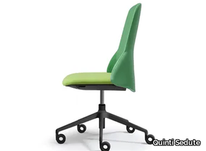 DEEP MANAGERIAL - Swivel fabric office chair with castors with 5-Spoke base _ Quinti Sedute