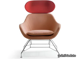 MANTA - Fabric lobby chair with headrest with armrests _ Quinti Sedute