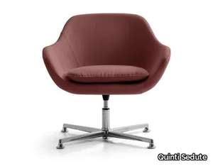 MANTA - Swivel fabric armchair with armrests with 4-spoke base _ Quinti Sedute