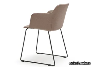 DEEP COVER - Sled base chair with armrests _ Quinti Sedute