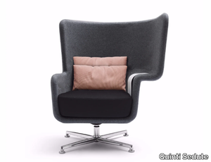 HIP - Upholstered armchair with 4-spoke base high-back _ Quinti Sedute