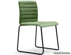 RUDY - Sled base upholstered reception chair _ Quinti Sedute