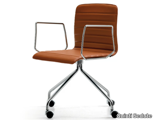 RUDY - Trestle-based office chair with castors _ Quinti Sedute