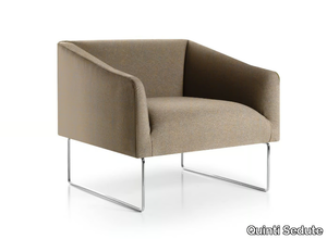 THANK - Sled base lobby chair with armrests _ Quinti Sedute