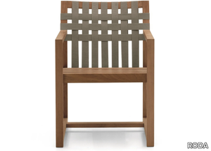 NETWORK 159 - Teak garden chair with armrests _ RODA