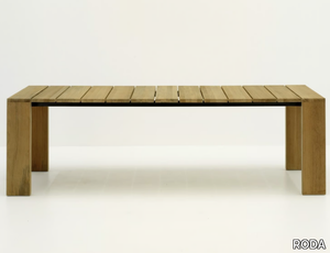 PIER - Rectangular teak garden table _ RODA