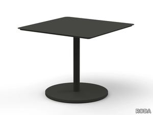 BUTTON - Square powder coated aluminium garden side table _ RODA