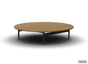 ESTENDO - Round teak garden side table _ RODA