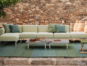 ESTENDO - Sectional modular fabric garden sofa _ RODA