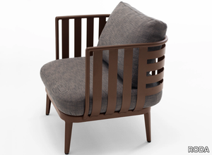 THEA 001 - Fabric and alluminium garden armchair with armrests _ RODA