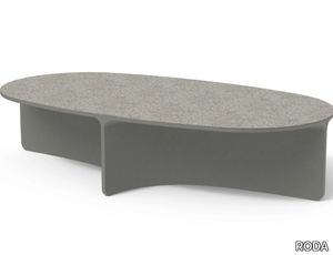 ASPIC 003 - Oval low cement garden side table _ RODA