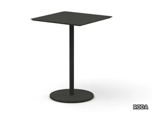 BUTTON - Square powder coated aluminium garden table _ RODA