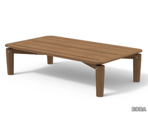 LEVANTE 013 - Rectangular low teak garden side table _ RODA