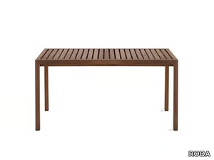 PLAZA - Rectangular teak garden table _ RODA