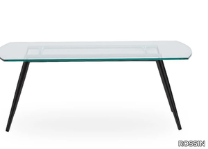 DIMON - Low rectangular glass coffee table _ ROSSIN