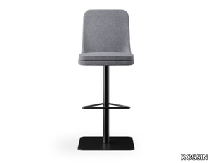 SOFIE - Swivel fabric stool with footrest _ ROSSIN