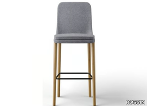 SOFIE - High fabric stool with footrest _ ROSSIN