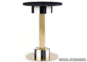 JULIA - Guatemala marble high table with brass and ceramic base _ ROYAL STRANGER