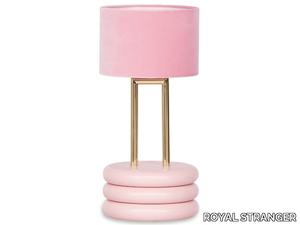 MARSHMALLOW - Table lamp with velvet lampshade and wooden base _ ROYAL STRANGER