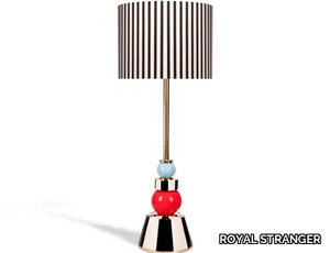 VALENTINA - Floor lamp with silk lampshade and ceramic base _ ROYAL STRANGER