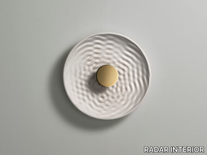 PULSE 40 - Stucco and brass LED wall light _ RADAR INTERIOR