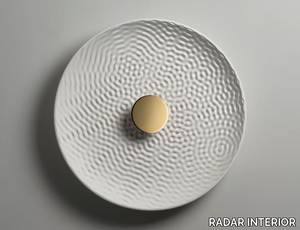 PULSE 60 - Stucco and brass LED wall light _ RADAR INTERIOR