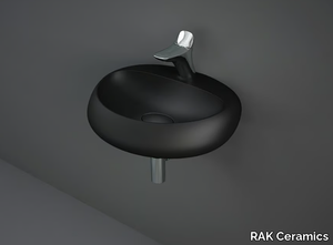 RAK-CLOUD MATT BLACK - Wall-mounted ceramic washbasin _ RAK Ceramics