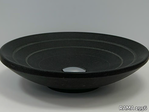 GAMMA - Countertop round natural stone washbasin _ RAMA 1956