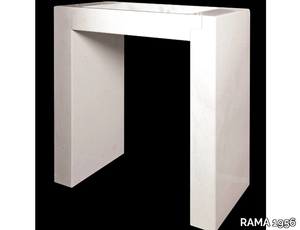 UNICO - Freestanding rectangular natural stone washbasin _ RAMA 1956