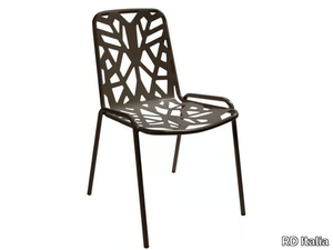 FANCY LEAF 1 - Stackable perforated metal garden chair _ RD Italia