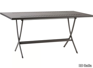 HERMES - Rectangular folding galvanized steel garden table _ RD Italia