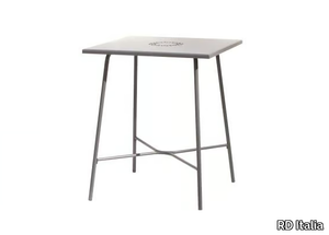 LA ROTONDA 80 H105 - Square galvanized steel high table _ RD Italia