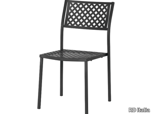 LOLA 1 - Stackable galvanized steel garden chair _ RD Italia