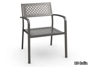 LOLA - Stackable galvanized steel garden armchair _ RD Italia