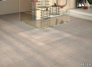 WAY - Porcelain stoneware flooring with concrete effect _ RECER