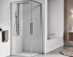 UNICO A+A - Corner shower cabin with sliding door _ RELAX