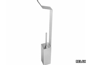 OBLIQUE PRS - Steel toilet roll holder / toilet brush _ RELAX