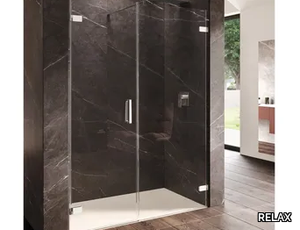 COVER MAB+MF1 IN LINEA - Niche crystal shower cabin with hinged door _ RELAX