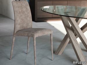 BRUNA - Upholstered chair with flexible backrest _ RIFLESSI