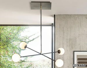 MERIDIAN S4 - Painted metal pendant lamp _ RIFLESSI