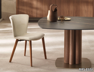 TOWER SQUARE & ROUND - Round or square shaped fixed and extending table _ RIFLESSI