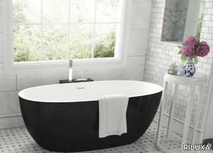 NANTES MINI BICOLOR - Freestanding oval Solid Surface bathtub _ RILUXA