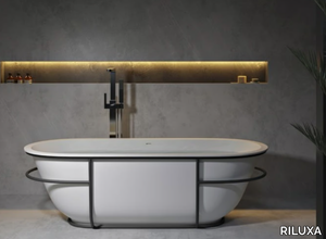 AMSTERDAM - Freestanding oval Solid Surface bathtub _ RILUXA