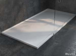 BRUXELLES - Corner rectangular Corian® shower tray _ RILUXA