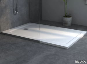 CASUAL - Rectangular extra flat Corian® shower tray _ RILUXA